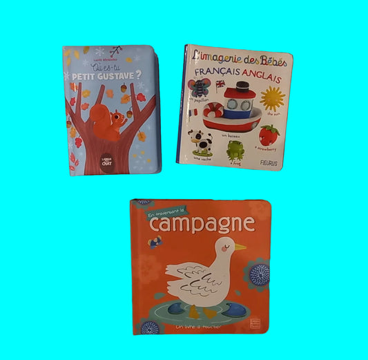 1 Lot de 3 livres pour les    Enfants de 2 ans à 3 ans
